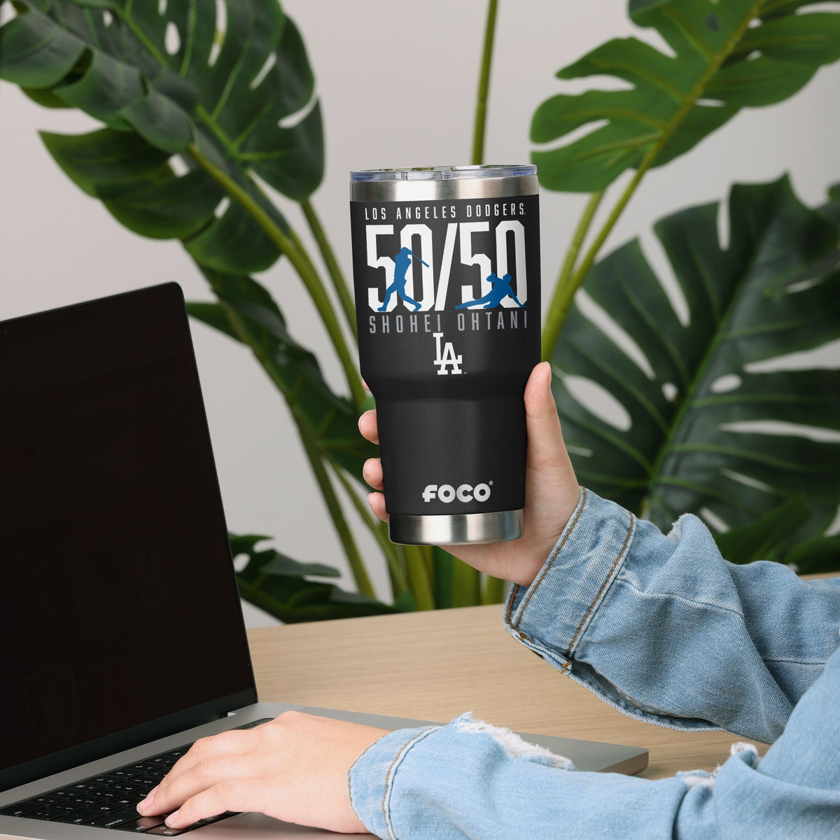 Shohei Ohtani Los Angeles Dodgers 50 Home Runs & 50 Stolen Bases Black 30 oz Player Tumbler