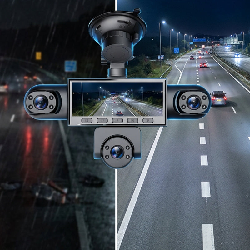 📹 50% OFF NOW! 🚗 HD 1080P Multi-Lens Dash Cam with Night Vision – 5-Camera Panoramic Coverage, G-Sensor, 24H Parking Surveillance & Loop Recording 🛡️